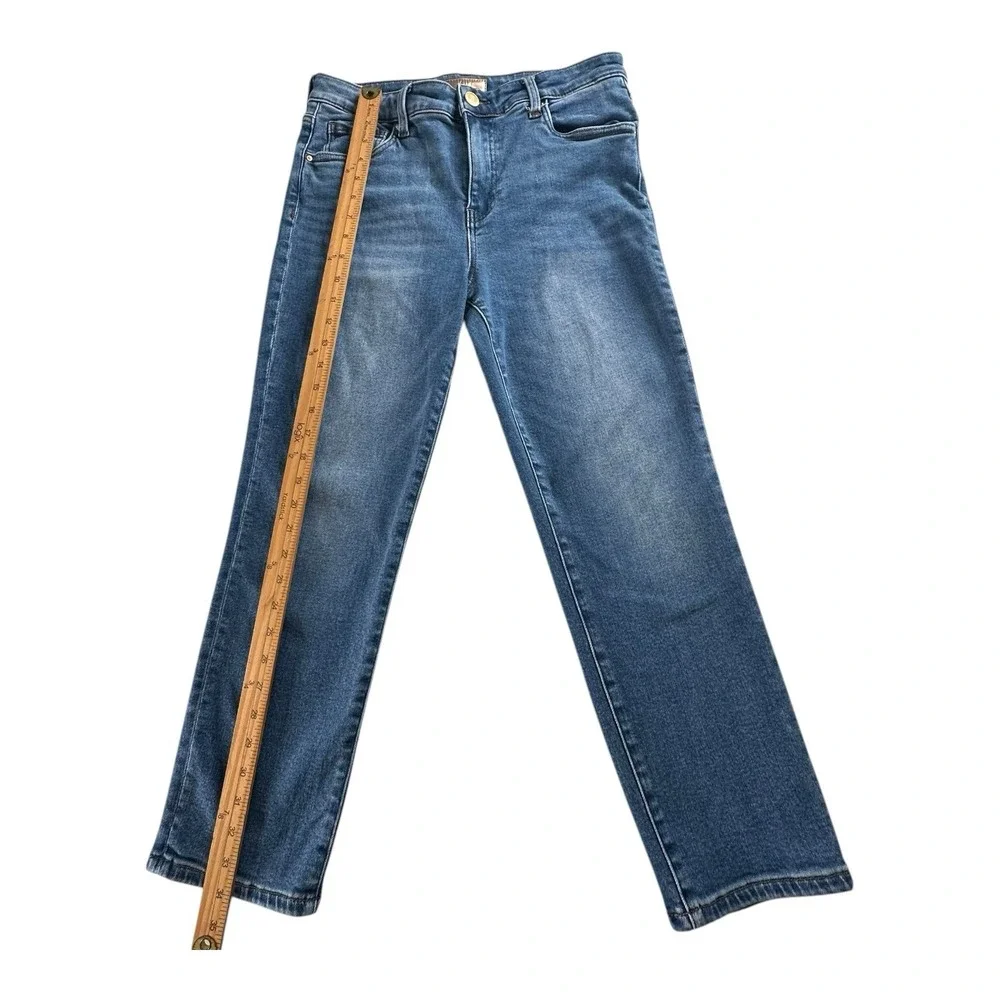 Kut From the Kloth Jeans Women's Size 8 Crop Straight Leg‎ Raw Hem Distressed